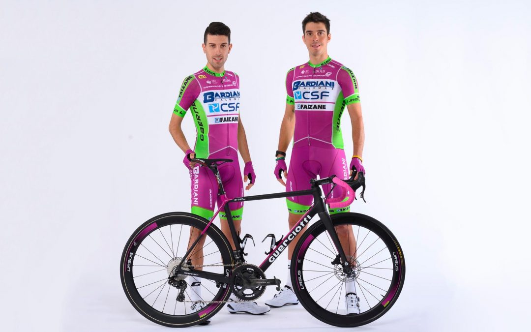 The new bikes and jerseys of the Bardiani CFS Faizane team were presented